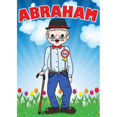 Verjaardag deurposter - 50 jaar - Abraham - 59 x 84 cm - leeftijd feestartikelen - Opa poster Verjaardag deurposter - 50 jaar - Abraham - 59 x 84 cm - leeftijd feestartikelen - Opa poster