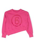 MM6 Maison Margiela Kids sweat à logo imprimé - Rose