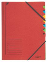 Sorteermap Leitz 7 tabbladen karton rood - thumbnail