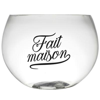 Home Deco Factory Drank Sangria en Cocktails kom/bowl - 6.5 liter - glas - met lepel