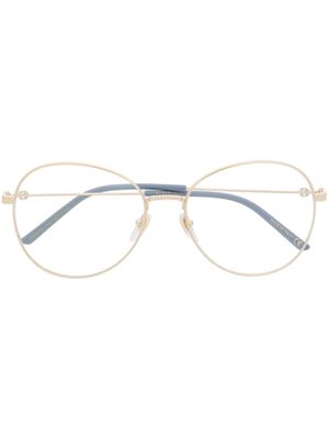 Gucci Eyewear lunettes de vue à monture ronde - Or