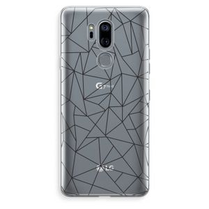 Geometrische lijnen zwart: LG G7 Thinq Transparant Hoesje