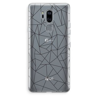 Geometrische lijnen zwart: LG G7 Thinq Transparant Hoesje