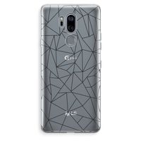 Geometrische lijnen zwart: LG G7 Thinq Transparant Hoesje
