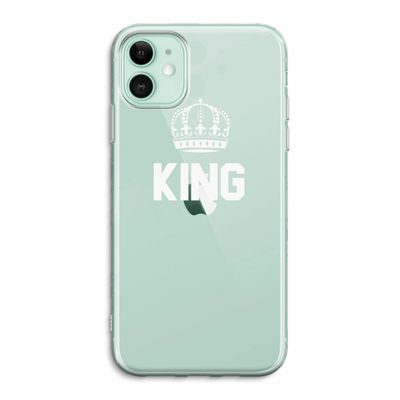King zwart: iPhone 11 Transparant Hoesje