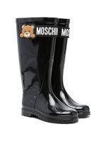 Moschino Kids bottines de pluie Teddy Bear à patch logo - Noir - thumbnail