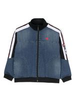 DSQUARED2 KIDS veste de sport zippée à détails rayés - Bleu