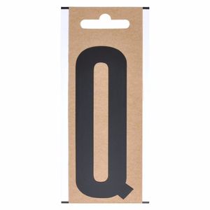 Naamsticker letter Q zwart