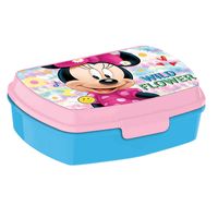 Disney Minnie Mouse broodtrommel/lunchbox voor kinderen - roze - kunststof - 20 x 10 cm - thumbnail