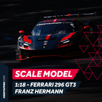1:18 Ferrari 296 GT3 - Franz Hermann - Verstappen.com Racing Test - Schaalmodel - 1:18 - Max Verstappen