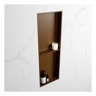 Wandnis Solid Surface Easy | In- en opbouw | 30x150x8 cm | 2 vakken | Rust