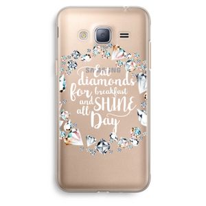 Diamonds: Samsung Galaxy J3 (2016) Transparant Hoesje