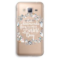 Diamonds: Samsung Galaxy J3 (2016) Transparant Hoesje