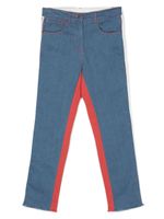 Stella McCartney Kids jean colour block à coupe droite - Bleu - thumbnail