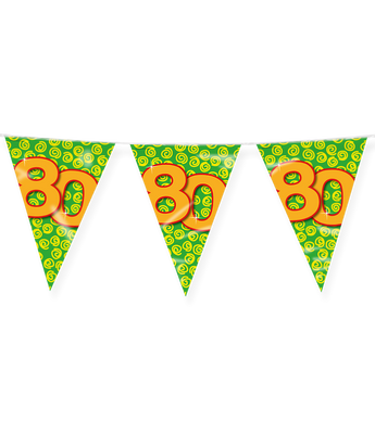 Happy Verjaardag Vlaggenlijn 80 Jaar (10m)