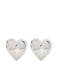 Alessandra Rich boucles d'oreilles Heart - Argent