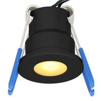 12V 3W - Mini LED Inbouwspot - Zwart - Verzonken - Verandaverlichting - IP65 voor buiten - 2700K - Warm wit - thumbnail