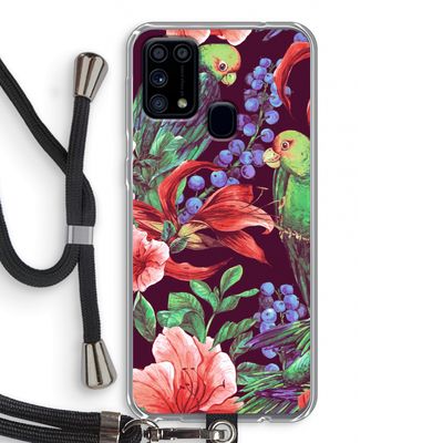 Papegaaien: Samsung Galaxy M31 Transparant Hoesje met koord
