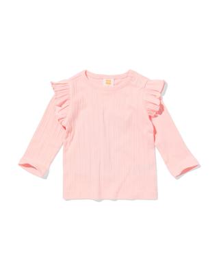 HEMA Baby T-shirt ajour lichtroze (lichtroze)