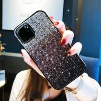 Voor iPhone 11 PC + Crystal Diamond Tri-Color Gradient beschermende case (gradiënt paars)