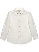 Gucci Kids chemise à motif GG en jacquard - Blanc - thumbnail