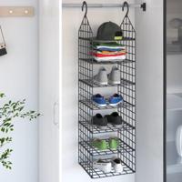 VidaXL Kastorganiser hangend met 7 schappen VidaXL Kastorganiser hangend met 7 schappen