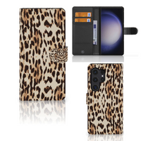 Samsung Galaxy S24 Ultra Telefoonhoesje met Pasjes Leopard