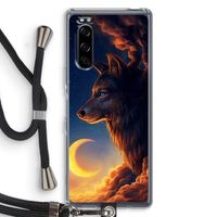 Night Guardian: Sony Xperia 5 Transparant Hoesje met koord