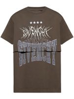 Givenchy t-shirt en coton à design superposé - Marron