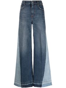 Stella McCartney jean ample bicolore - Bleu