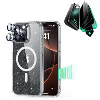 iPhone 16 Pro Classic Hybrid Magnetic Case (Camera Control) & Privacy Screen Protector Bundle - Clear Shimmer