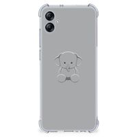 Samsung Galaxy A04e Stevig Bumper Hoesje Grijs Baby Olifant - thumbnail