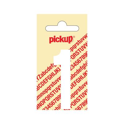 Plakcijfer Nobel 60 mm wit 1 Pickup - Pickup
