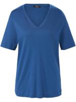 Shirt V-hals en korte mouwen Van Peter Hahn blauw