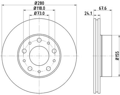 Remschijf 8DD355127811