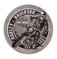 Harley-Davidson Dirt Track Racer Tinnen Bord Met Reliëf - 30 cm ø LAATSTE STUKS