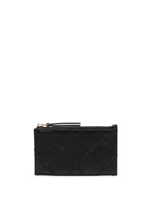 Tory Burch porte-cartes Fleming à fermeture zippée - Noir