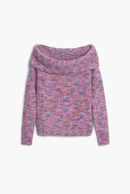 Bardot-hals trui - RED - XL