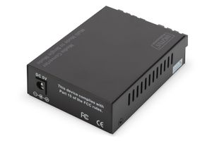 Digitus DN-82124 netwerk media converter 1000 Mbit/s 1310 nm Single-mode, Multimode Zwart