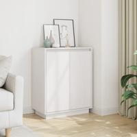 Dressoir 60x34x75 cm massief grenenhout wit