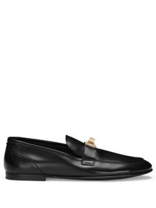 Dolce & Gabbana logo-plaque leather loafers - Noir