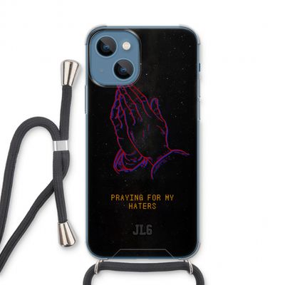 Praying For My Haters: iPhone 13 Transparant Hoesje met koord