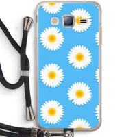 Margrietjes: Samsung Galaxy J3 (2016) Transparant Hoesje met koord Margrietjes: Samsung Galaxy J3 (2016) Transparant Hoesje met koord
