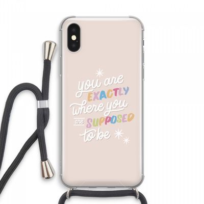 Right Place: iPhone XS Max Transparant Hoesje met koord