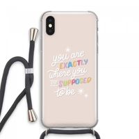 Right Place: iPhone XS Max Transparant Hoesje met koord
