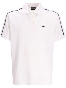 Emporio Armani polo en coton à logo brodé - Blanc