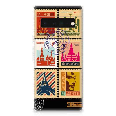 Google Pixel 6 Pro | Silliconen Back Cover | Postzegels