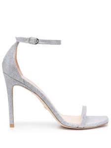 Stuart Weitzman sandales Nudistcurve 105 mm à bout ouvert - Argent