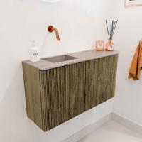 Toiletmeubel Mondiaz Joya Dlux | 81.6 cm | Meubelkleur Dusk | Faye wastafel Saba Wasbak Links | Zonder kraangat(en) Toiletmeubel Mondiaz Joya Dlux | 81.6 cm | Meubelkleur Dusk | Faye wastafel Saba Wasbak Links | Zonder kraangat(en)