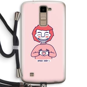 Hartje: LG K10 (2016) Transparant Hoesje met koord